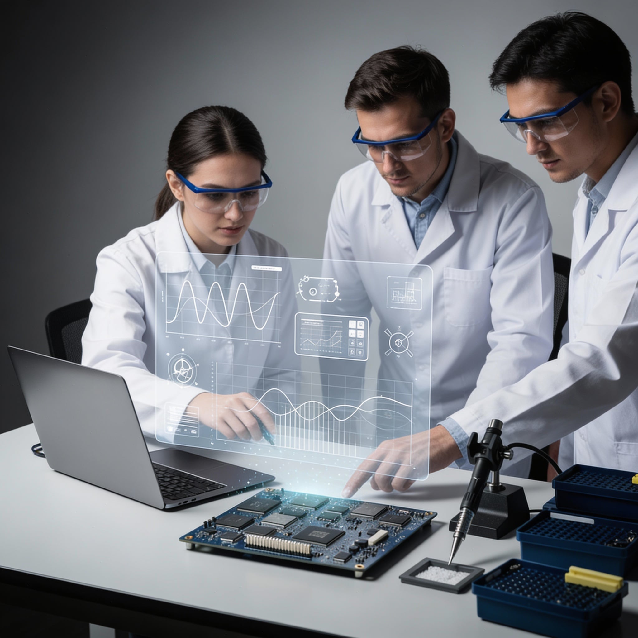 Research and Development team working