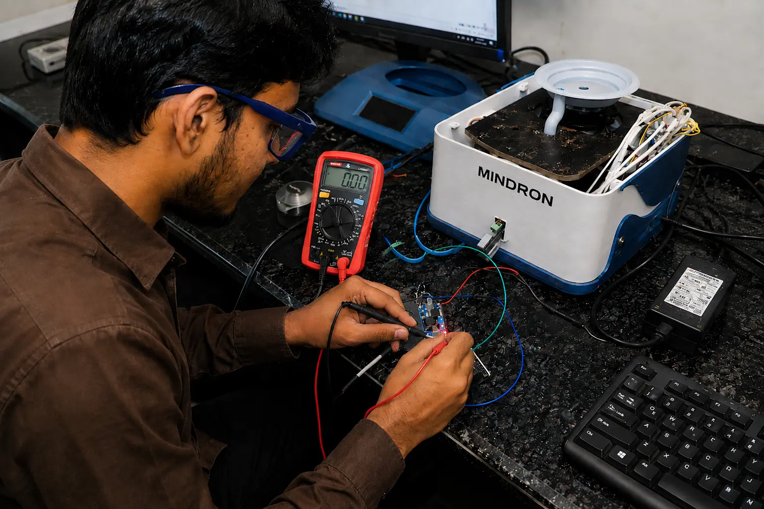 Diamond detection machine - Mindron - Research and Development team working